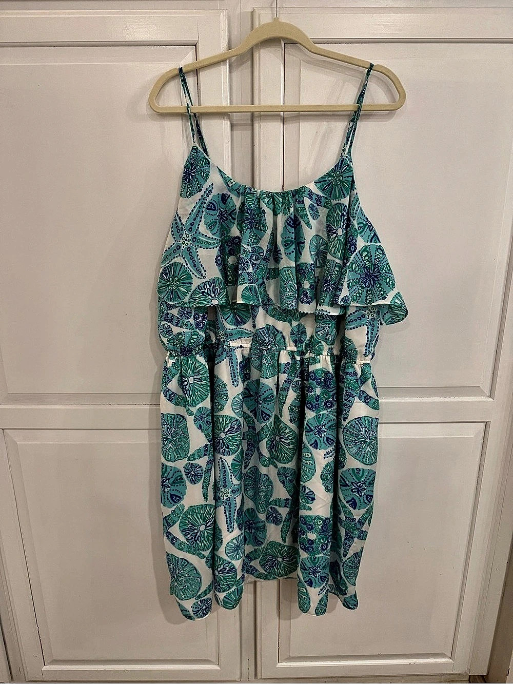 Lilly Pulitzer Women 3X Paisley Ruffle Dress Like New